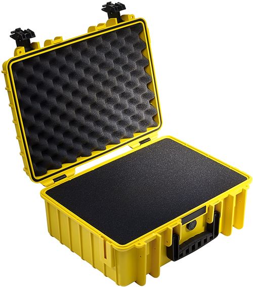 B&W International 5000/Y/SI Valise Antichoc/étanche/ultrarésistante avec Insert Mousse prédécoupé pour Appareil Photo Jaune