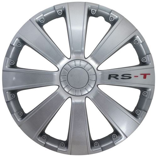 AutoStyle Enjoliveurs RS-T 16 pouces ABS argent lot de 4