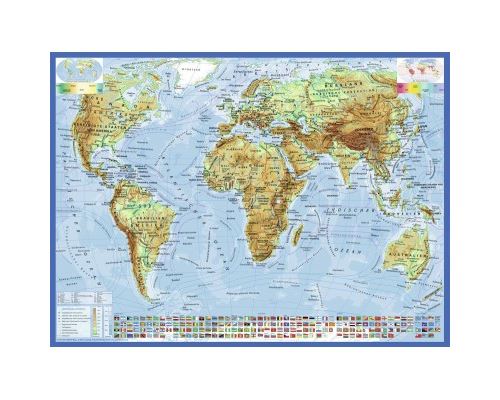 Puzzle 300 Pièces : Carte du Monde, en Allemand, Ravensburger