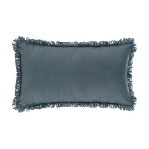 Coussin Déhoussable Franges Fringe 30x50cm Orage