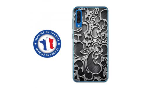Coque souple pour Samsung Galaxy A50 avec impression Motifs arabesque noir