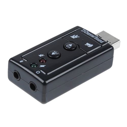 INECK® Adaptateur audio Carte son externe USB 7.1 USB Virtual Carte audio