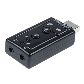 INECK® Adaptateur audio Carte son externe USB 7.1 USB Virtual Carte audio - 1