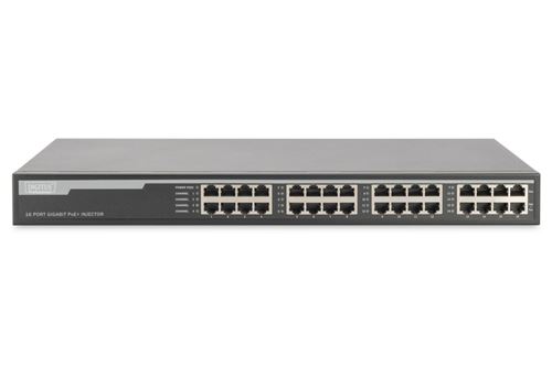 Digitus DN-95116 network switch Gigabit Ethernet (10/100/1000) Grey 1U Power over Ethernet (PoE)