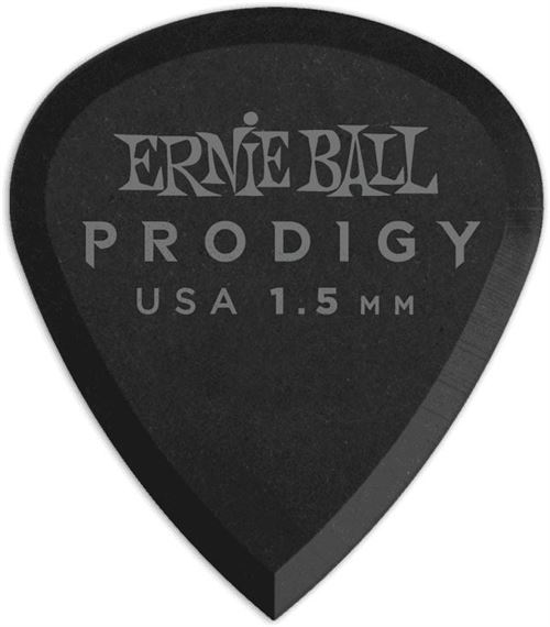 Ernie Ball 9200 - Sachet de 6 médiators minis Prodigy noir - 1.50mm
