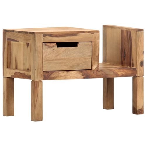vidaXL Porte-revue 58x30x40 cm Bois massif de Sesham