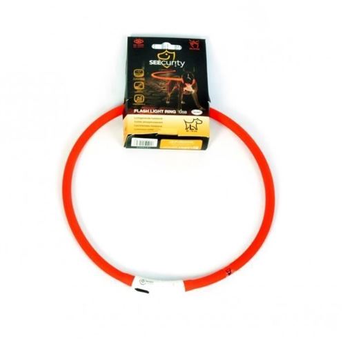Meilleurs prix pour DUVO Anneau Lumineux Seecurity Flash Light Ring USB Silicone - 70 cm - Rouge - Pour chien