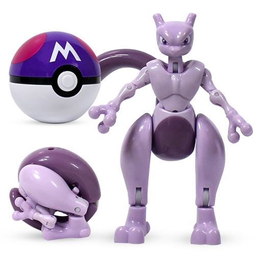 Figurine Pokémon Mewtu Articulée - 11,5 Cm, Avec Lanceur Psychic Blast, Officielle Jazwares