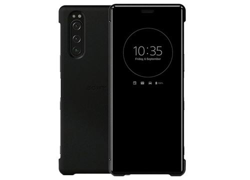 Sony Style Cover View SCVJ10 - Flip cover voor mobiele telefoon - zwart - voor Sony XPERIA 5
