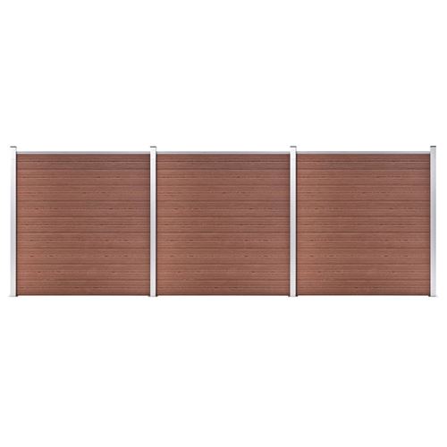 Vidaxl - Cl&ocirc;ture de jardin wpc 526x186 cm Marron Marron