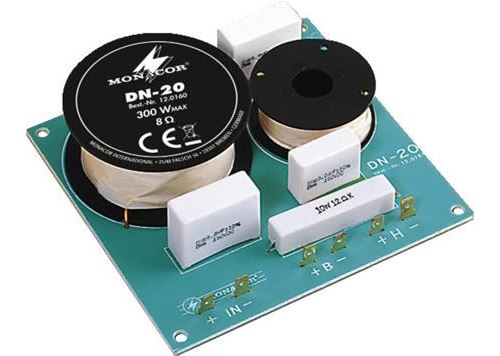 Filtre 2 voies pour haut-parleur 8 Ohms Monacor DN-20