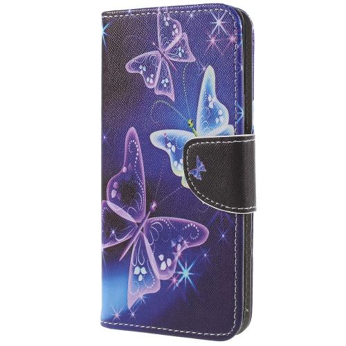 Etui en PU croix d'impression stand texture magnifique papillon pour Samsung Galaxy S9+