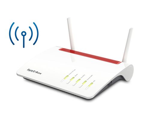 Box FRITZ! 6890 LTE INT WLAN-Router Gigabit Ethernet Dual-Band (2,4 GHz/5 GHz) 4G Rot, Weiß