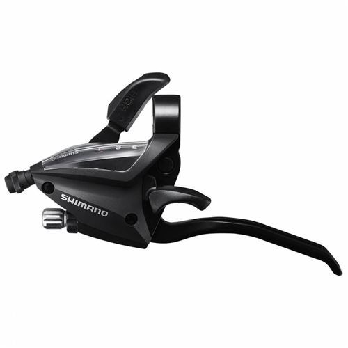 Levier-manette vtt shimano stef500 gauche 3v. noir pour frein v-brake 4 doigts