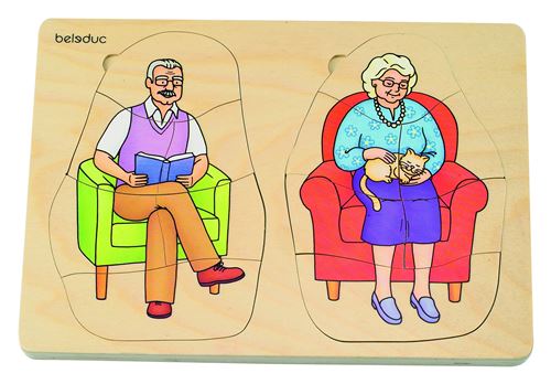 beleduc puzzle de couches grand-père et grand-mère 40 pièces