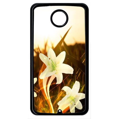 Coque Lys Blanc Illuminé Compatible Google Nexus 6 Transparent