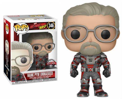 Ant-Man and the Wasp Hank Pym Unmasked Pop! Vinyl Figure + Pop Protector