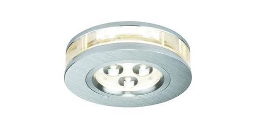 Spot LED encastrable LED intégrée Paulmann Liro 92541 blanc chaud 9 W aluminium (brossé) set de 3