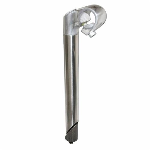 Potence route-vtt a plongeur 25.4 argent l 40mm pour cintre 25.4mm (longueur plongeur 230mm)