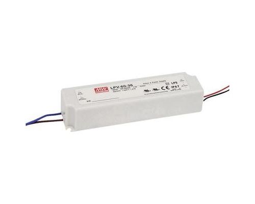 Driver led mean well lpv-60-24 24 v dc 2,5 a