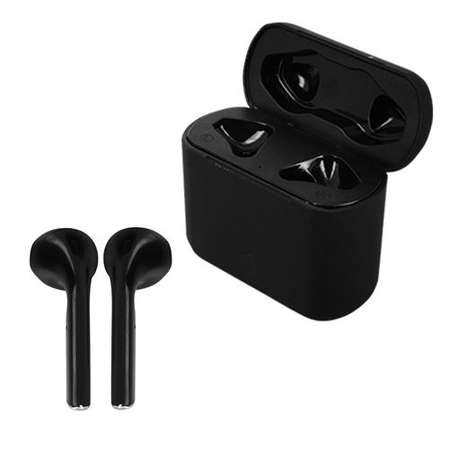 Écouteurs Sans Fil Bluetooth Embouts Classiques Autonomie 4H Boitier charge Noir