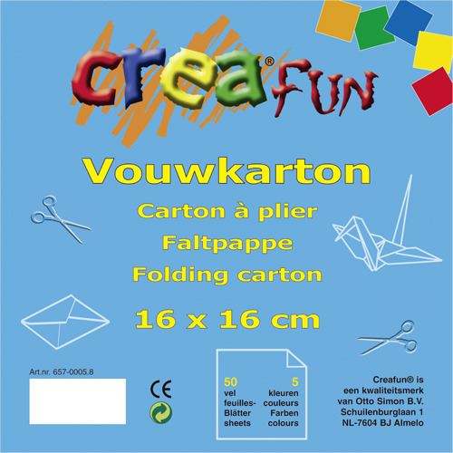 Carton pliant Creafun 16x16cm 50 pièces