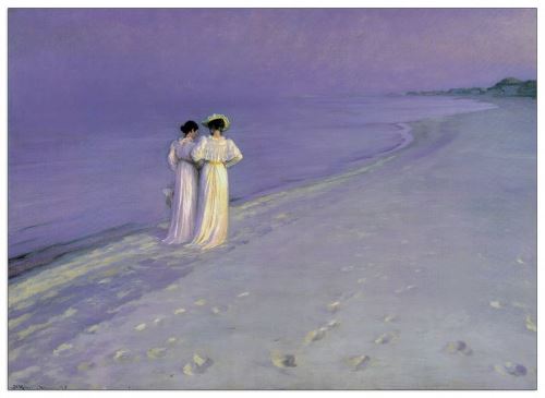 KROYER - SUMMER EVENING AT SKAGEN (Panneaux MDF 100x72 cm)