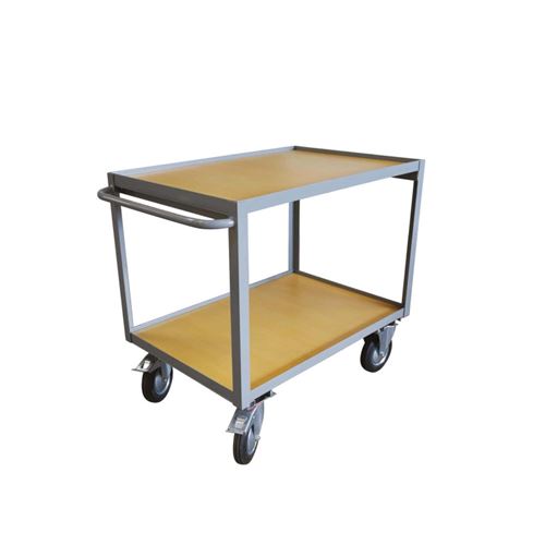 Chariot de transport - 2 plateaux en bois - 500 kg
