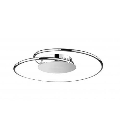 Plafonnier LOUIS chrome 1 ampoule LED hauteur 13 Cm