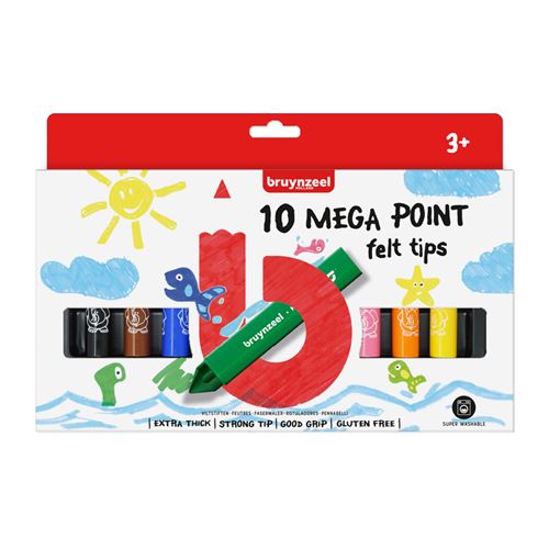 Feutres Bruynzeel Mega Point 10 pièces