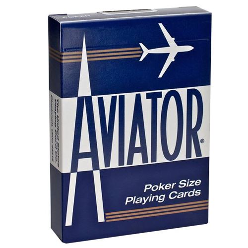 Non Communiqué Aviator Poker 914 - Jeu De 54 Cartes Plastifiées – Format Poker – 2 Index Standards – Uspc - Image 1