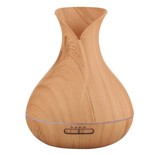 Diffuseur 400Ml Huile Diffuseur Grain en Bois Humidifier 7 Led Couleur Bébé Lumière Jsq637