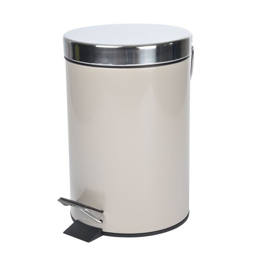 Douceur d'Int&eacute;rieur 6PSB052TA Poubelle M&eacute;tal Taupe 3 L