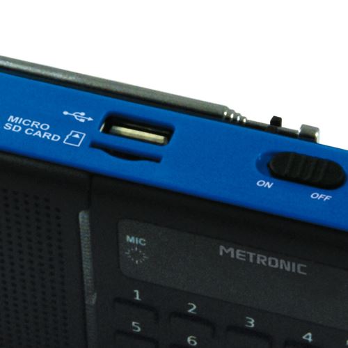 Radio portable Podcast METRONIC 477210 bleu et noir