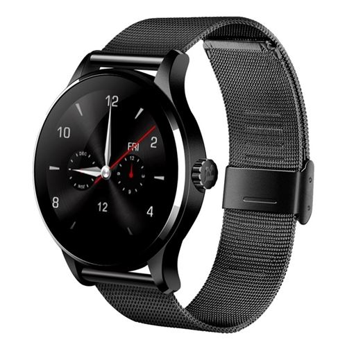 Smartwatch Android Et Iphone iOs Montre Connectée 1,22' Cardio Podomètre Noir - YONIS
