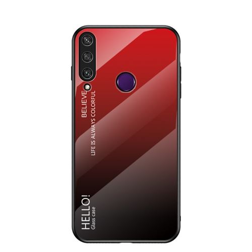 Coque en TPU dégradé de couleur rouge/noir pour votre Huawei Y6p