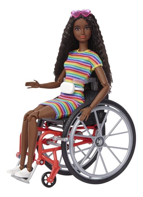 6€01 sur Barbie Fashionistas en chaise roulante arc-en-ciel - Poupée -  Achat & prix