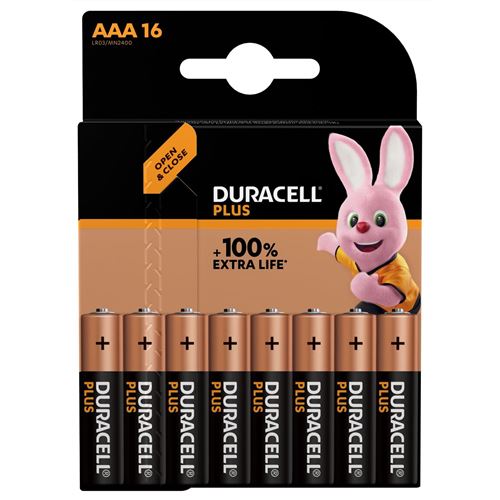 Pile LR3 (AAA) Duracell Plus-AAA CP16 alcaline(s) 1.5 V 16 pc(s)