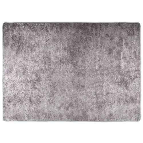vidaXL - Tapis - Cuir - Gris - 120x180 cm - Image 2