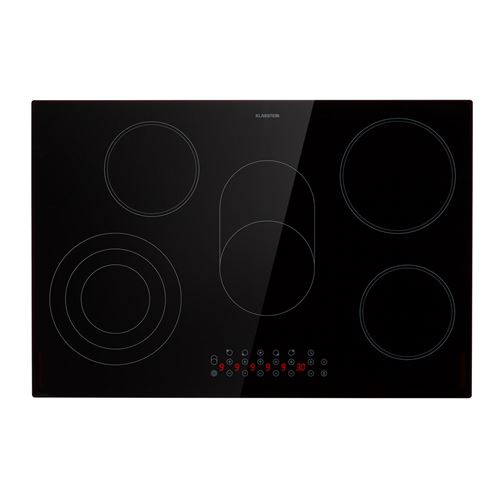 Plaque De Cuisson - Klarstein Virtuosa 5 - Table De Cuisson Encastrable - 5 Zones - Plaque Vitrocéramique - 8500W - Plaque Électrique - Minuterie - Noir