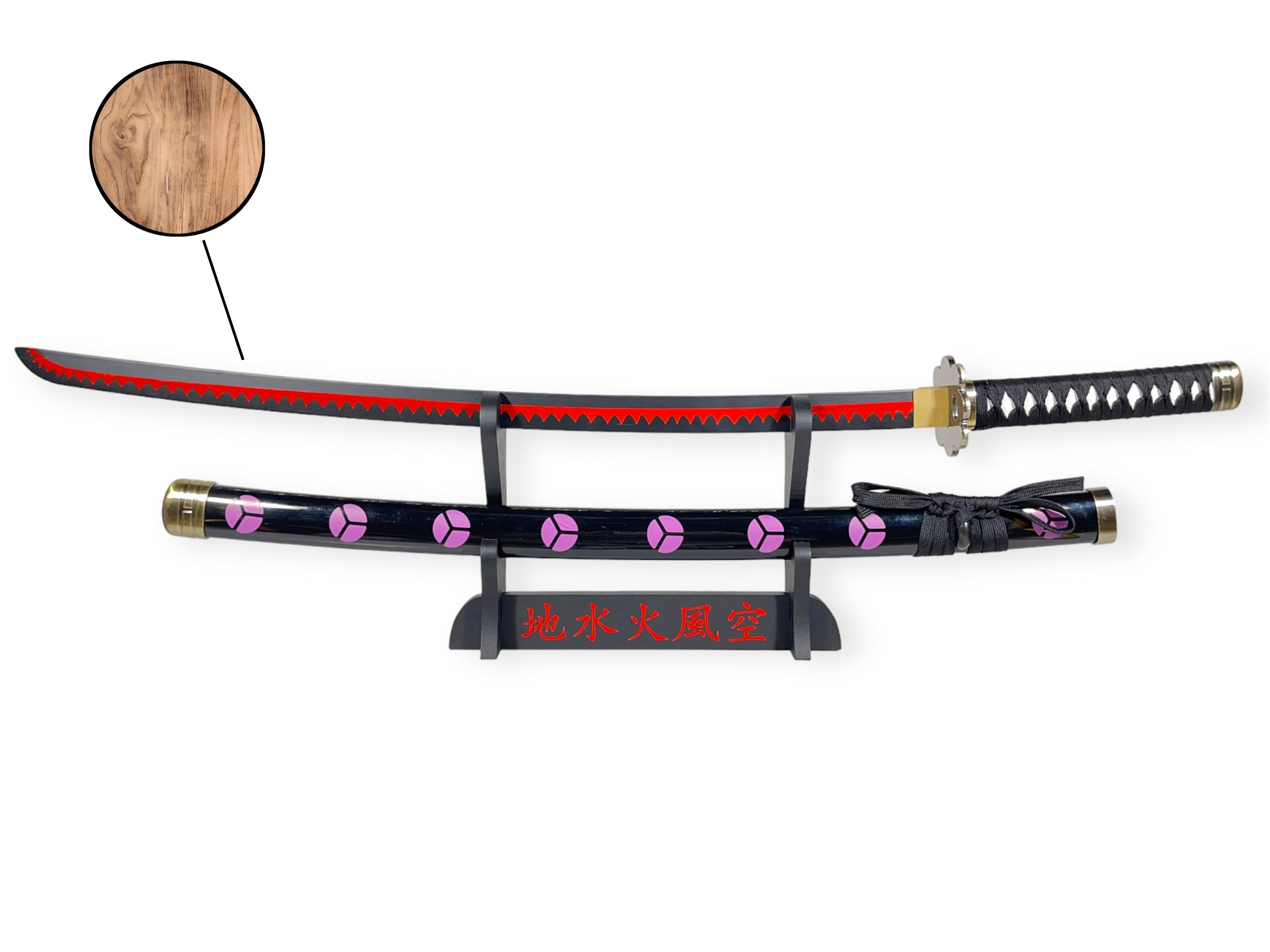 Épées Roronoa Zoro Épée en Bois Anime Cosplay - 104cm, Katana