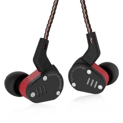 Écouteurs Intra-Auriculaires Filaires KZ ZSA Noir