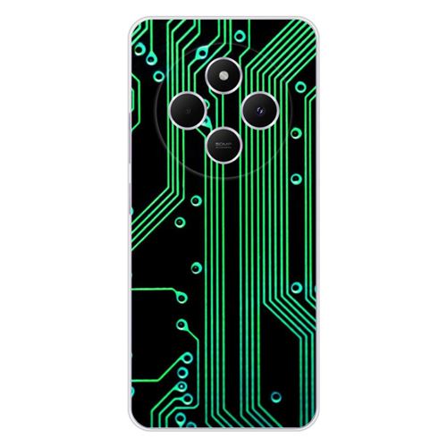 Coque en silicone imprimée compatible Xiaomi Redmi 14C 4G Texture circuit geek