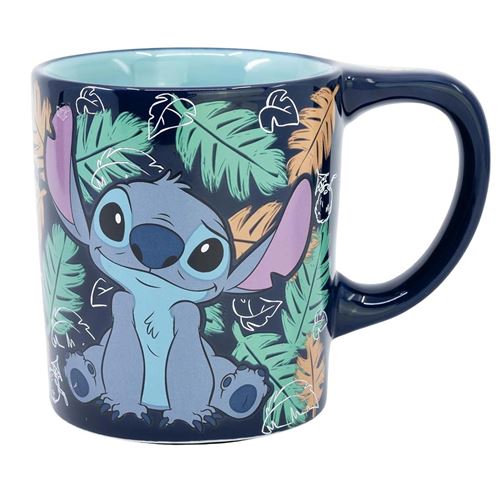Non Communiqué Bleu Tasse 300Ml Stitch Antichute Dropsafe Collection Ohana Disney Marine