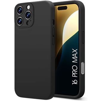 Coque pour iPhone 16 Pro Max, Silicone Mat Protection Ultra Slim Souple - Noir - BOOLING - 1
