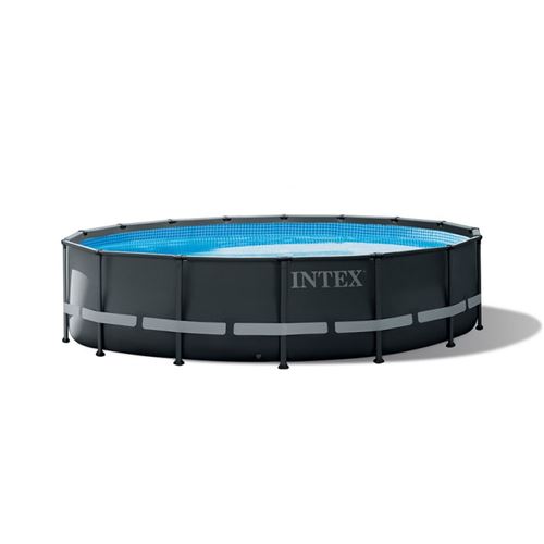 Kit piscine tubulaire Intex Ultra XTR Frame ronde 5,49 x 1,32 m + Bâche à bulles + 20 kg de zéolite