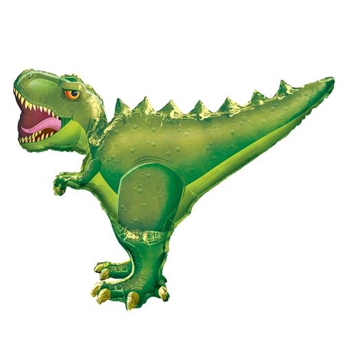 ballon aluminium figurine dinosaure t-rex 91x76cm vert - 3225101
