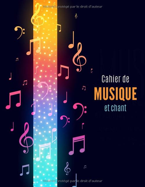 Cahier De Musique Narratik A4 101 Pages Seyès Grands Carreaux Et 12 Portées