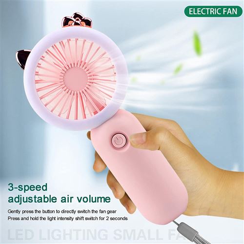 Elixir - Ventilateur personnel rechargeable portatif mini-ventilateur  portable, petit ventilateur rose à 3 vitesses alimenté par batterie -  Ventilateurs - Rue du Commerce