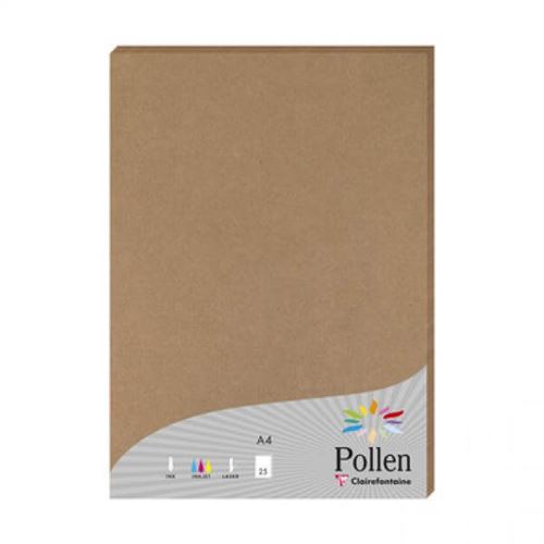 25 Feuilles A4 Pollen - Kraft - 200g